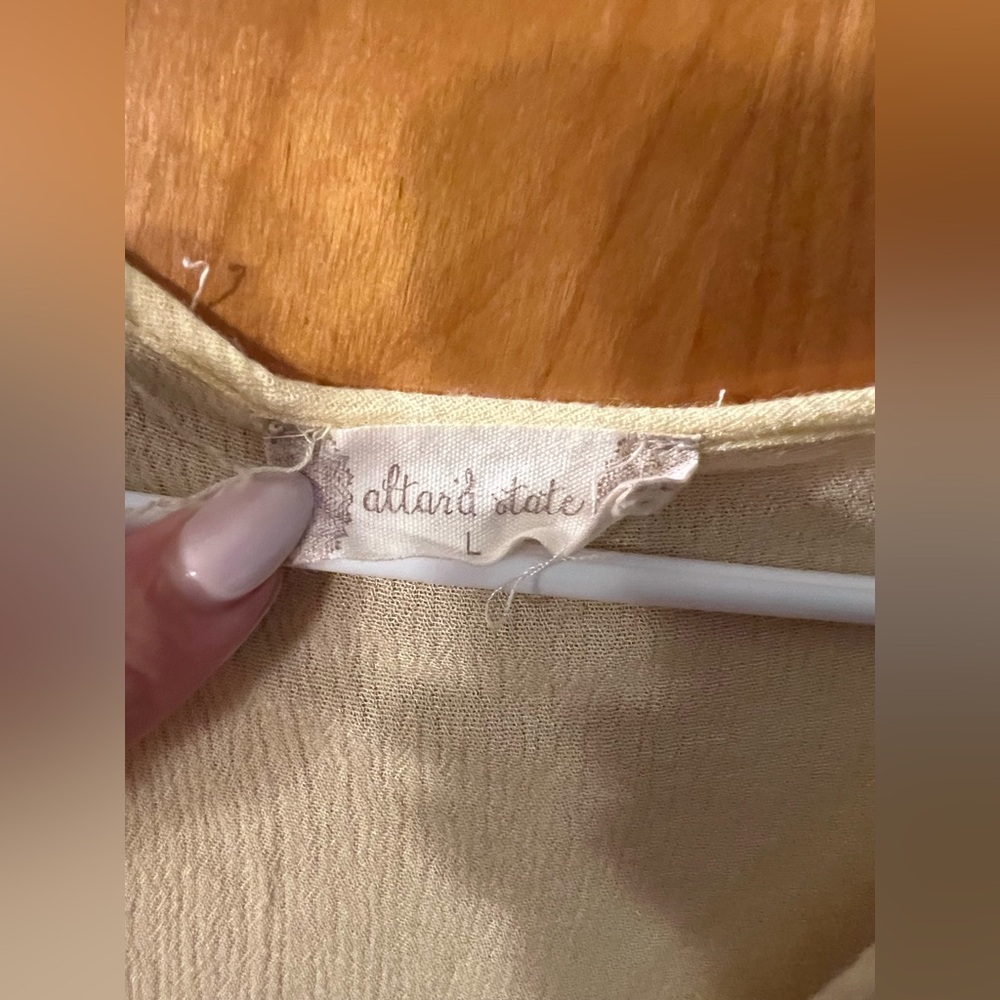 Altar'd State Light Yellow Blouse - Picture 2 of 5